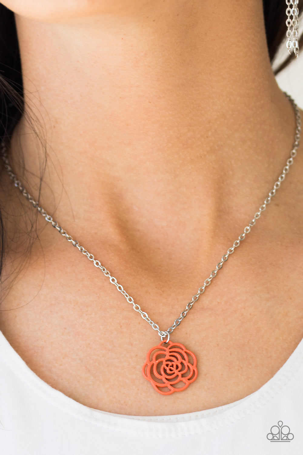 Paparazzi ♥ Blossom Bliss - Orange ♥  Necklace