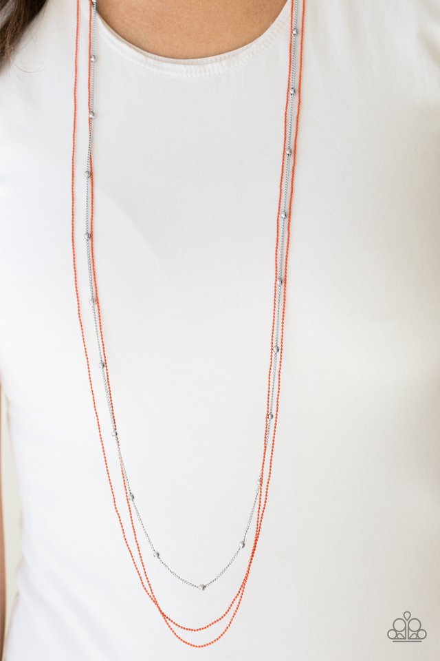 Paparazzi ♥ Colorfully Chic - Orange ♥ Necklace