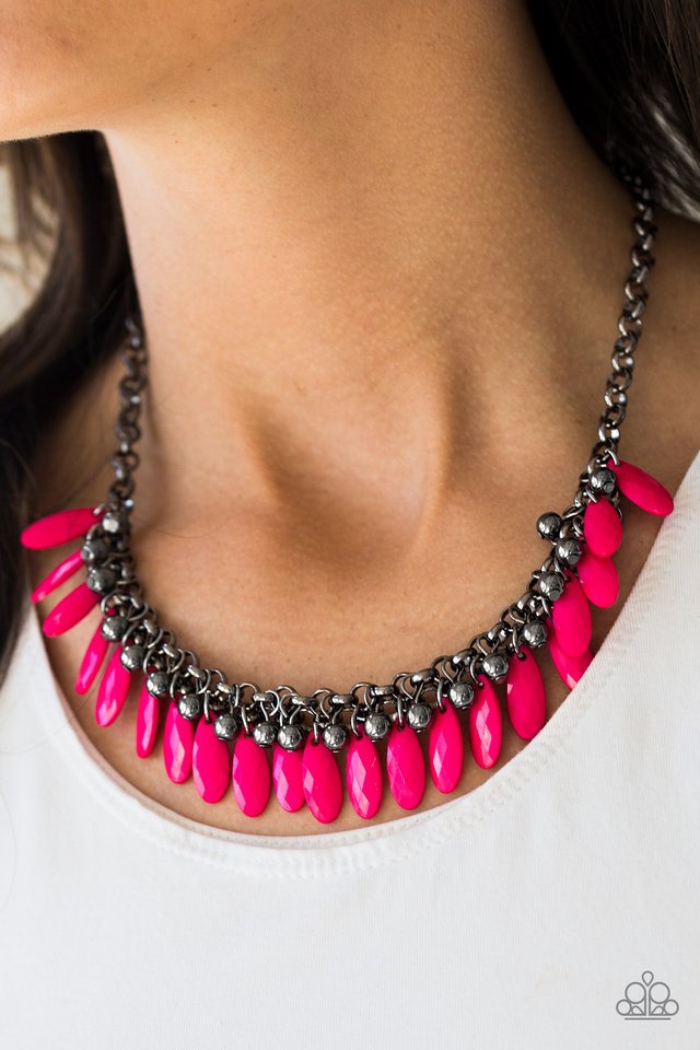 Paparazzi ♥ Jersey Shore - Pink ♥ Necklace