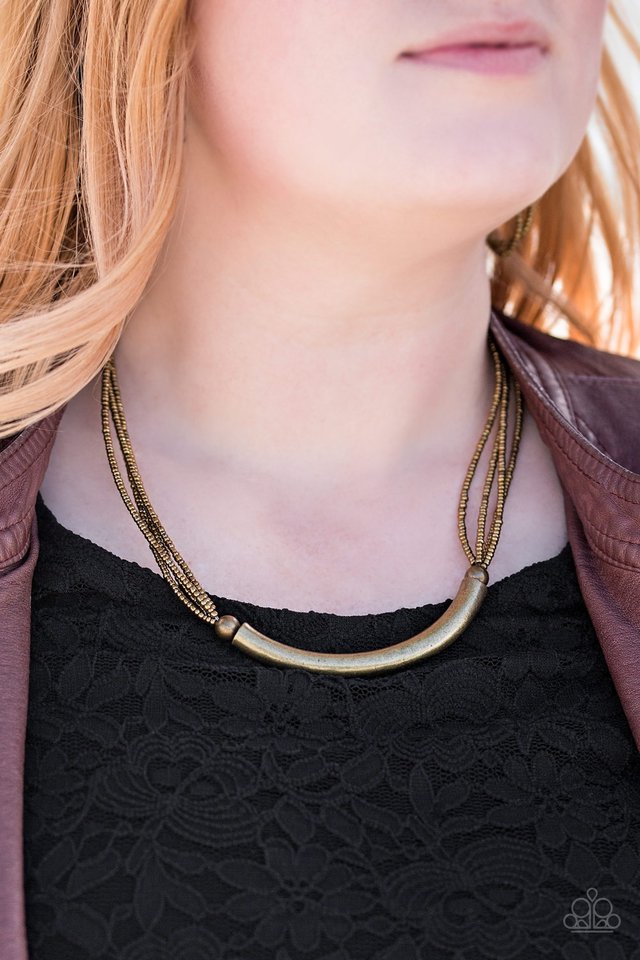 Paparazzi ♥ The Texan - Brass ♥ Necklace