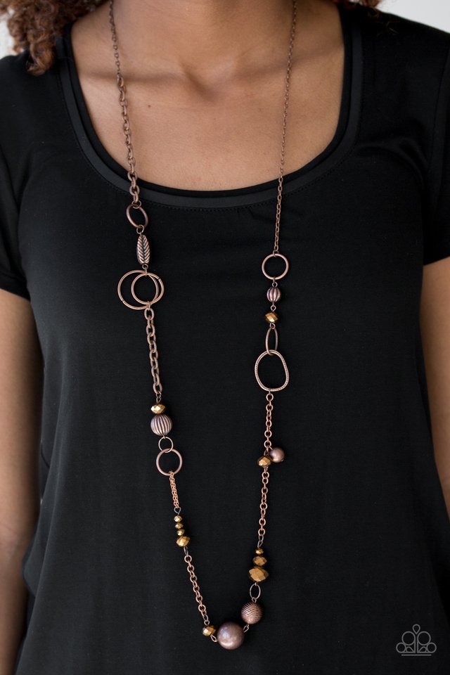 Paparazzi ♥ Too HAUTE To Handle - Copper ♥ Necklace