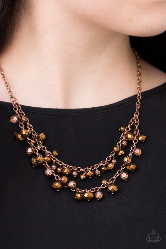 Paparazzi ♥ Fashion Show Fabulous - Copper ♥ Necklace