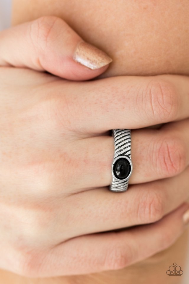 Paparazzi ♥ Zebra Zen - Black ♥ Ring