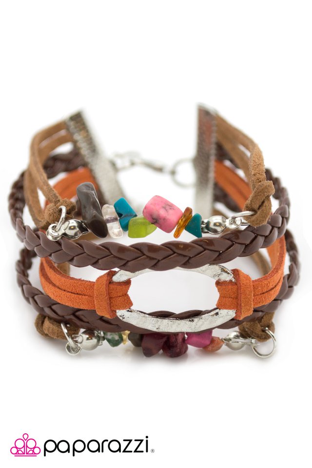 Paparazzi ♥ Rock Candy - Orange ♥ Bracelet