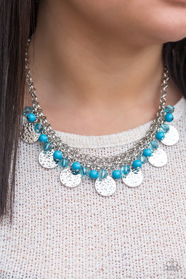 Paparazzi ♥ Beachfront Babe - Blue ♥ Necklace