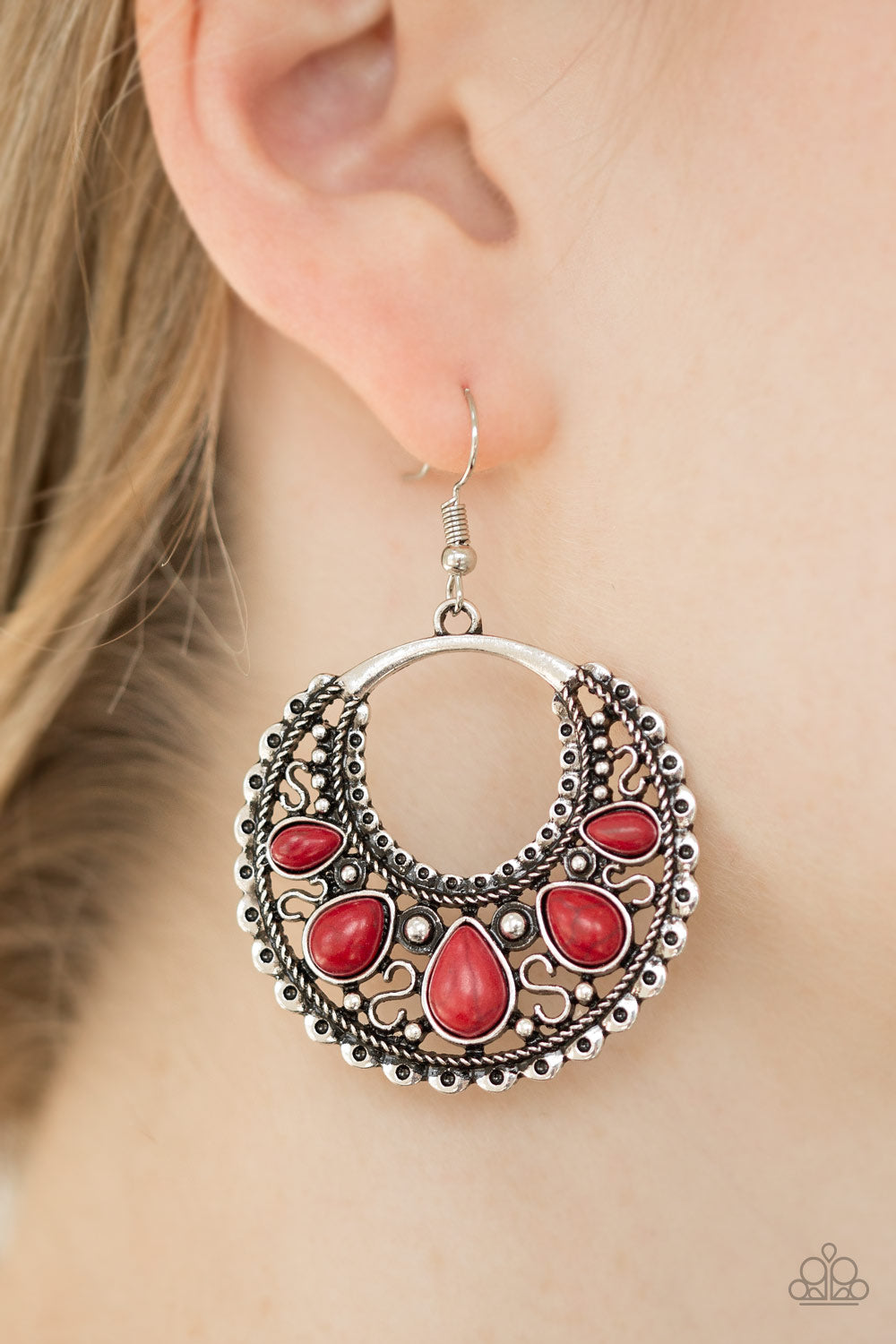 Paparazzi ♥ Desert Springs - Red ♥  Earrings