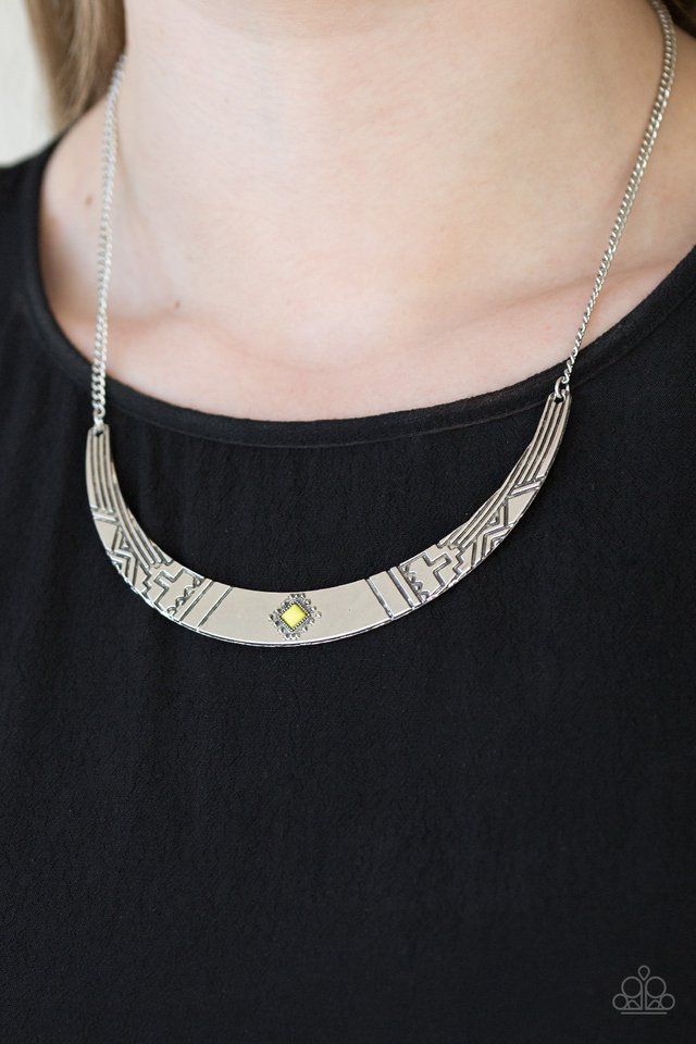Paparazzi ♥ Arizona Adventure - Yellow ♥ Necklace