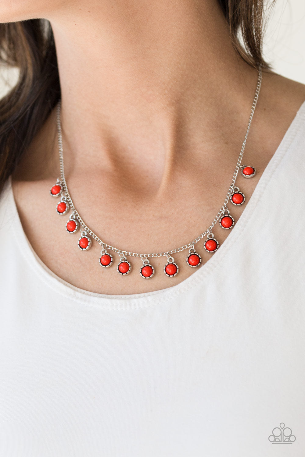Paparazzi ♥ Gypsy Glow - Red ♥  Necklace
