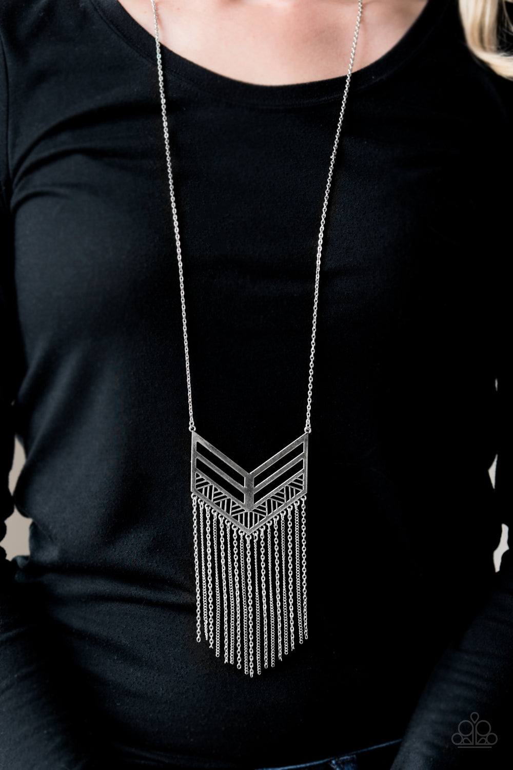 Paparazzi ♥ Alpha Attitude - Silver ♥  Necklace