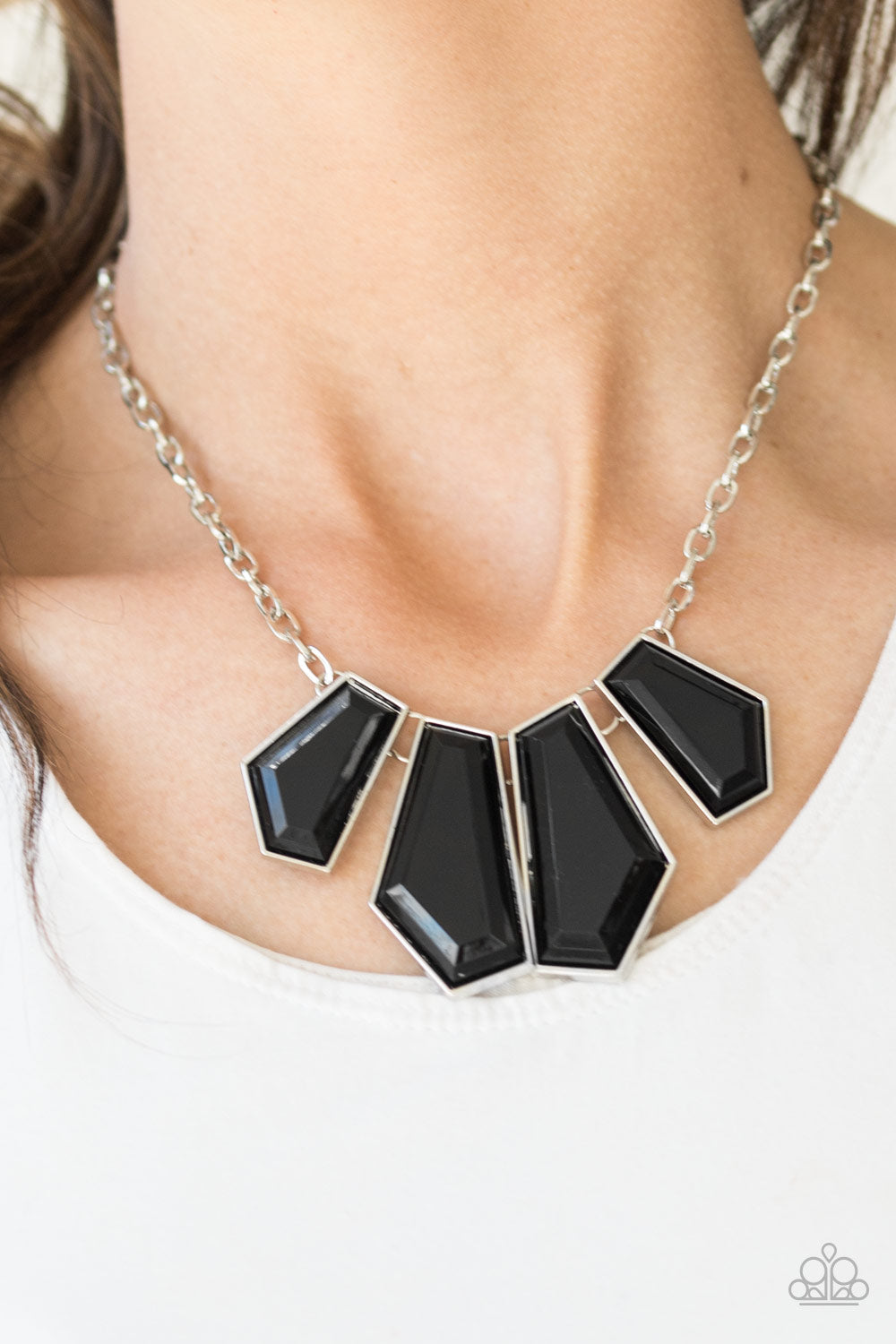Paparazzi ♥ Get Up and GEO - Black ♥  Necklace
