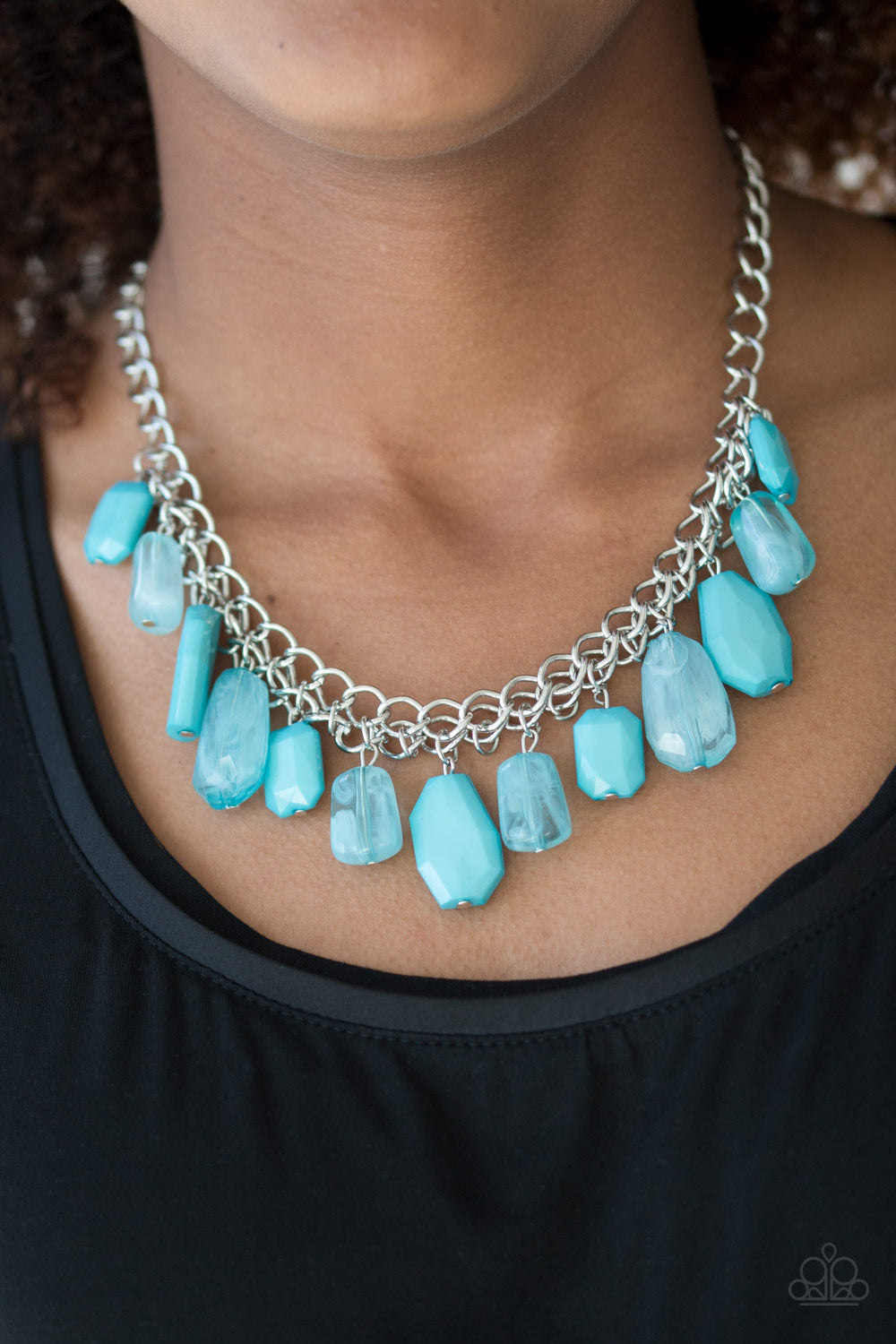 Paparazzi ♥ Glacier Goddess - Blue ♥  Necklace