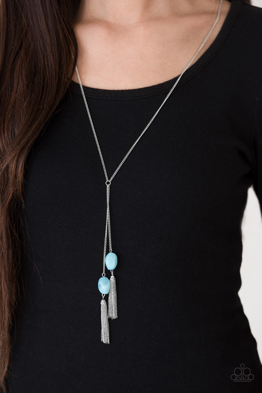 Paparazzi ♥ GLOW Your Roll - Blue ♥  Necklace