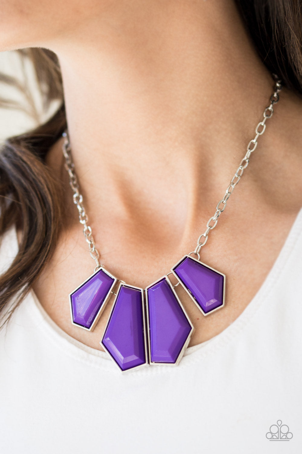 Paparazzi ♥ Get Up and GEO - Purple ♥  Necklace