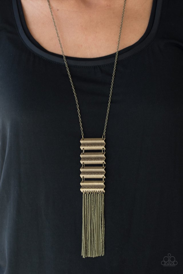 Paparazzi ♥ Watch Your Step - Brass ♥ Necklace
