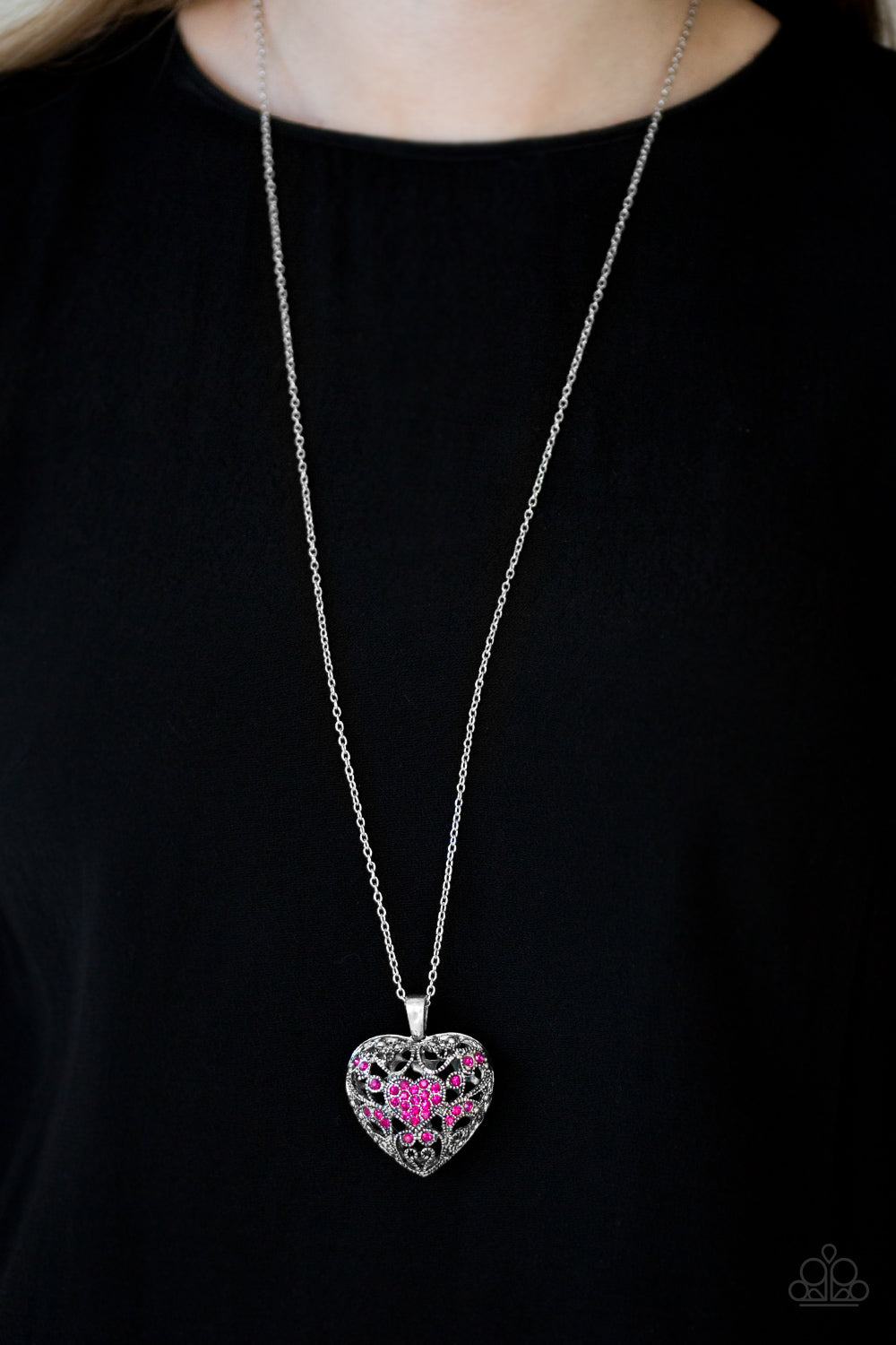 Paparazzi ♥ Heartless Heiress - Pink ♥  Necklace
