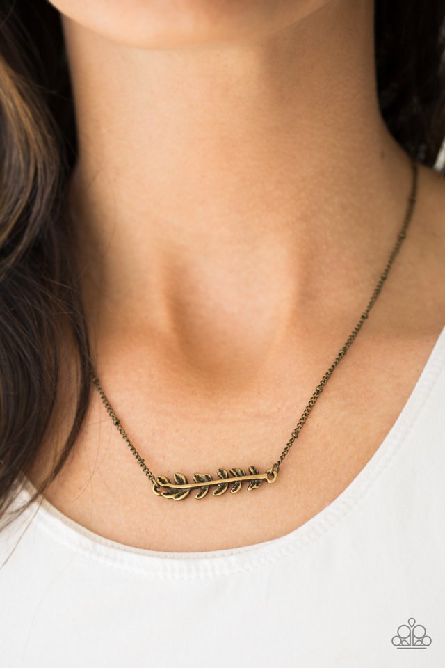 Paparazzi ♥ Beautifully Branching - Brass ♥ Necklace