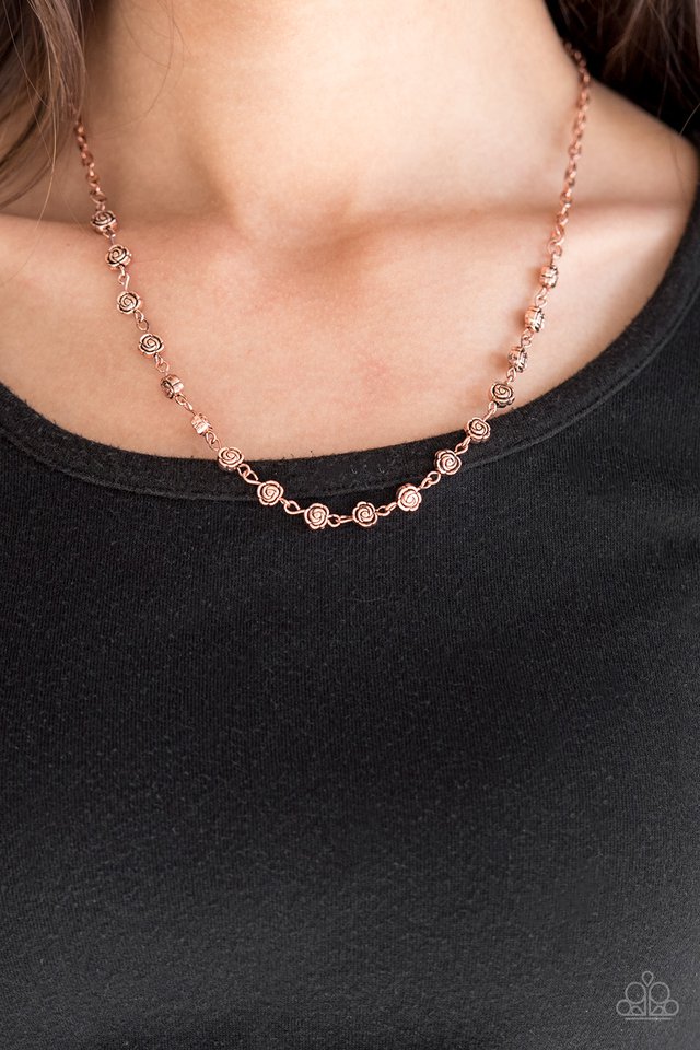 Paparazzi ♥ Roadside Roses - Copper ♥ Necklace