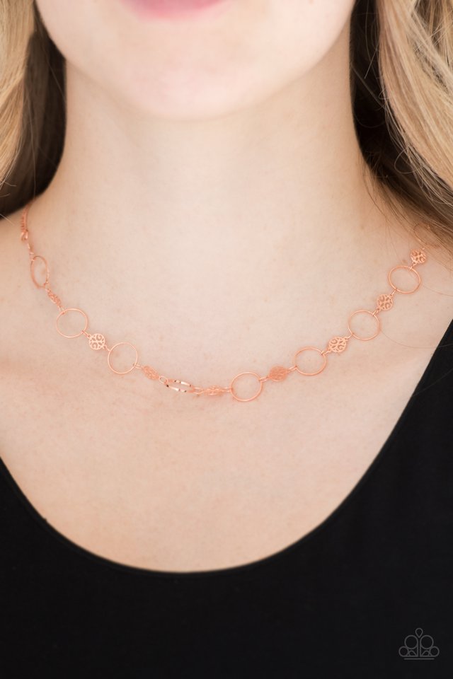 Paparazzi ♥ Demurely Dainty - Copper ♥ Necklace