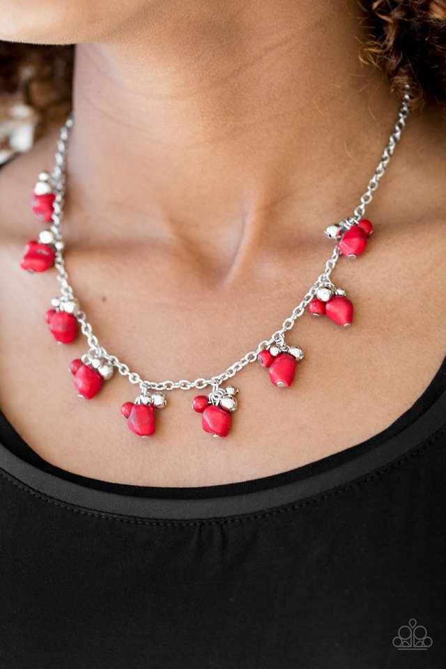 Paparazzi ♥ Rocky Mountain Magnificence - Red ♥ Necklace