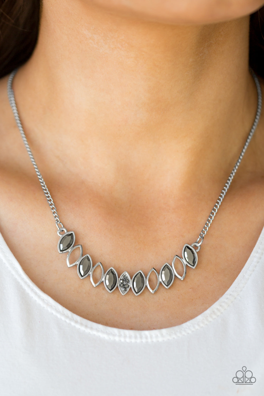 Paparazzi ♥ Get Your Moneys Worth - Silver ♥  Necklace