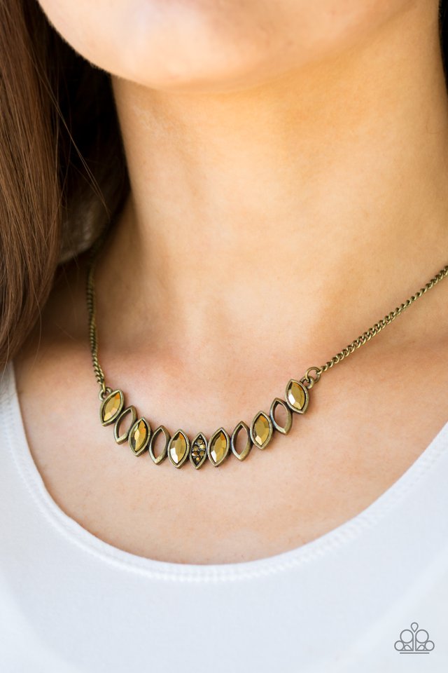 Paparazzi ♥ Get Your Moneys Worth - Brass ♥ Necklace