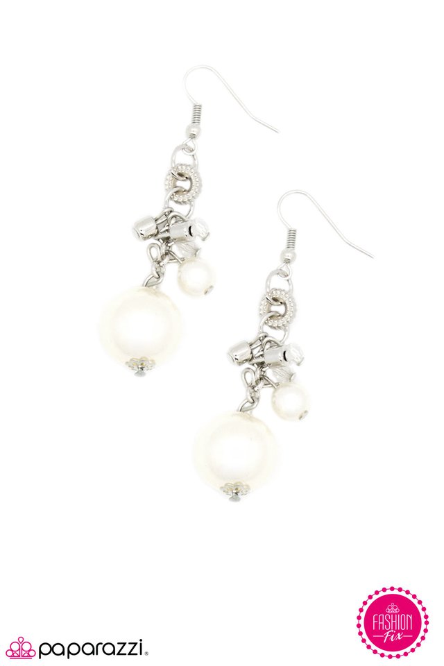 Paparazzi ♥ A Cinderella Story - White ♥ Earrings