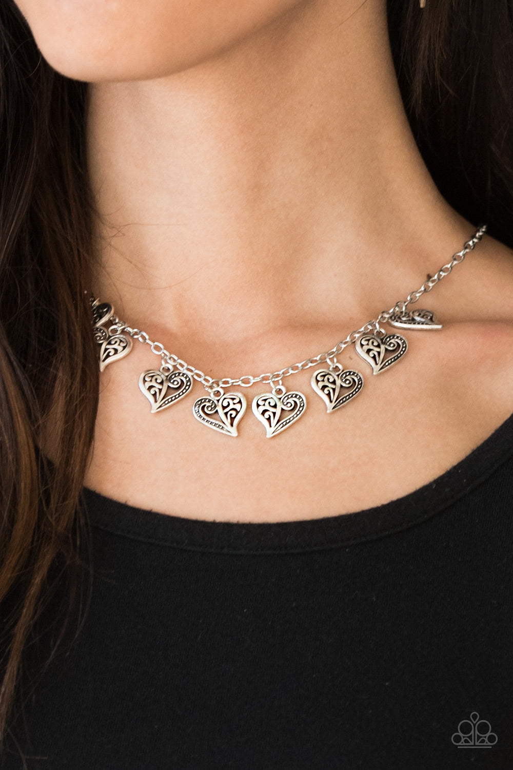 Paparazzi ♥ Speaking From The Heart - Silver ♥  Necklace