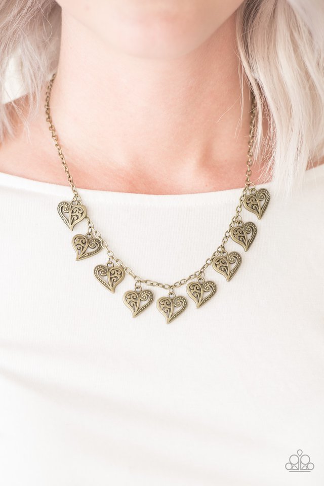 Paparazzi ♥ Speaking From The Heart - Brass ♥ Necklace