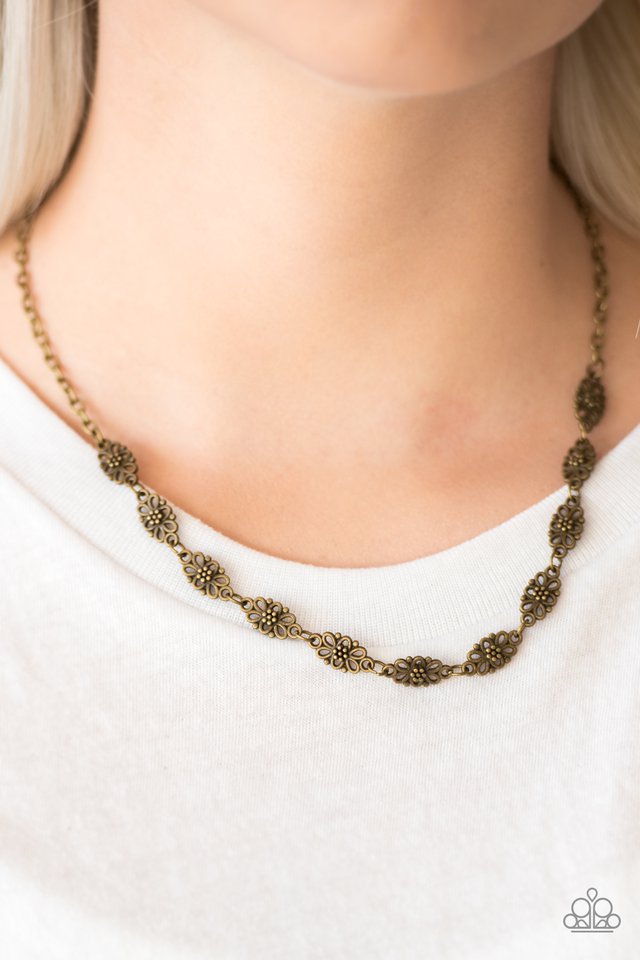 Paparazzi ♥ Daisy Dream - Brass ♥ Necklace
