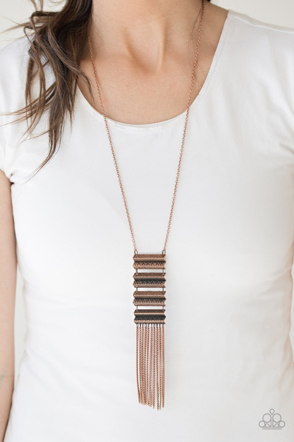 Paparazzi ♥ Watch Your Step - Copper ♥  Necklace