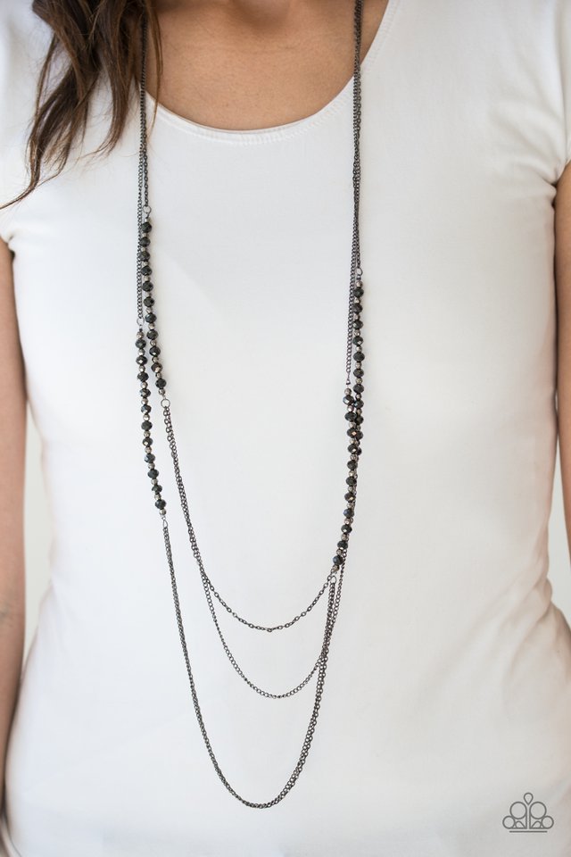 Paparazzi ♥ Shimmer Showdown - Black ♥ Necklace