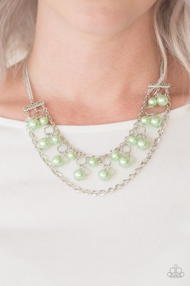 Paparazzi ♥ Rockefeller Romance - Green ♥ Necklace
