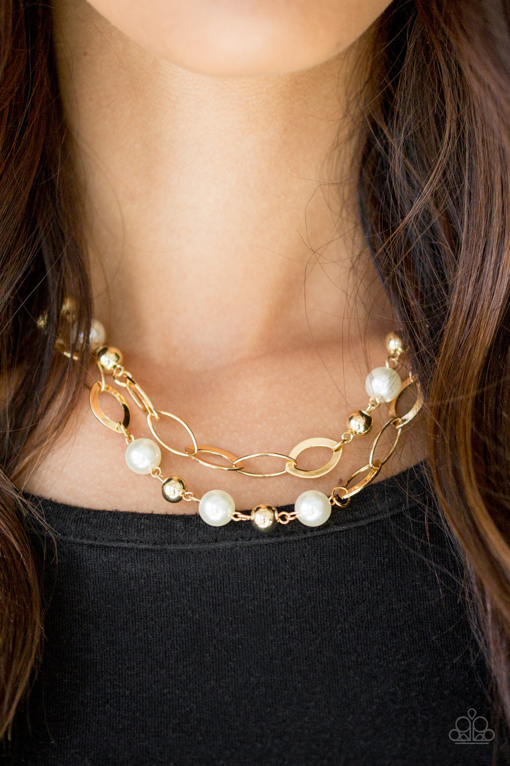Paparazzi ♥ GLIMMER Takes All - Gold ♥  Necklace