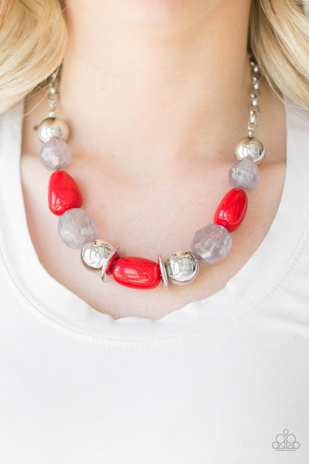 Paparazzi ♥ South Shore Sensation - Red ♥  Necklace