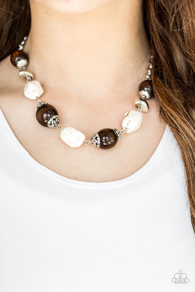 Paparazzi ♥ Earth Goddess - White ♥ Necklace