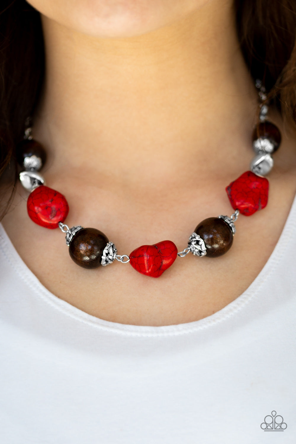 Paparazzi ♥ Earth Goddess - Red ♥  Necklace