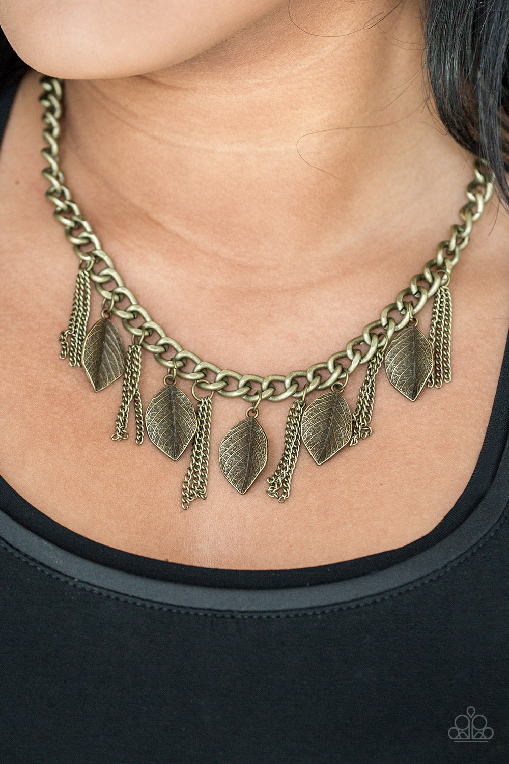Paparazzi ♥ Serenely Sequoia - Brass ♥  Necklace