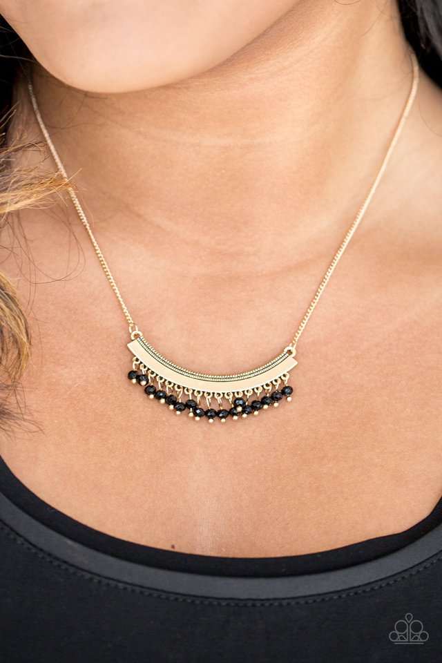 Paparazzi ♥ Fringe Fever - Gold ♥ Necklace