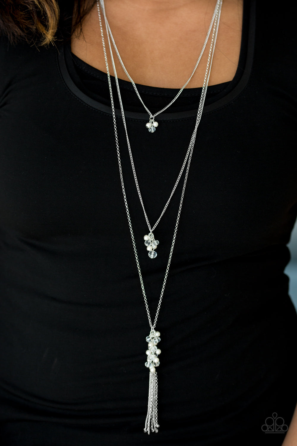 Paparazzi ♥ Crystal Cruiser - White ♥  Necklace