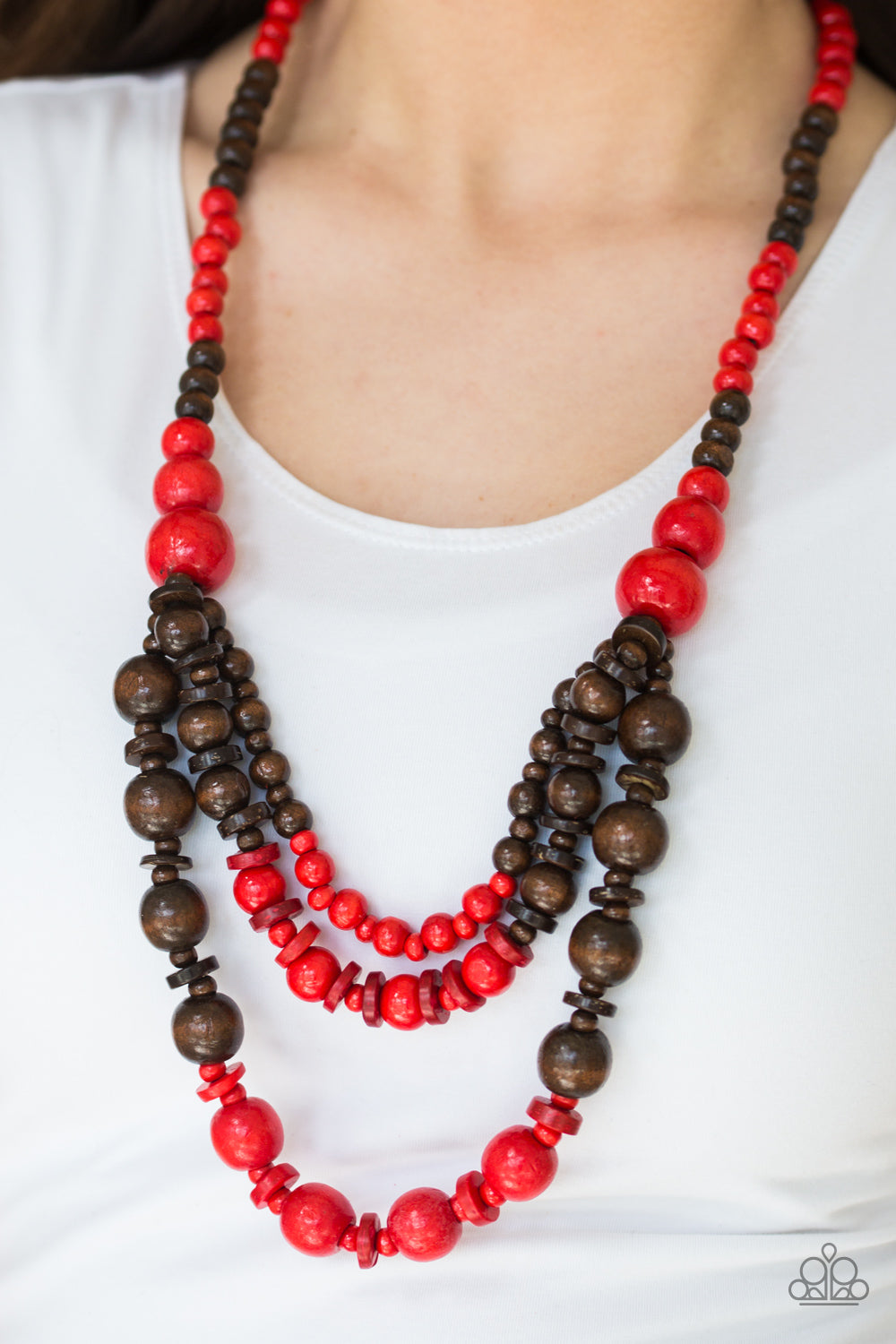 Paparazzi ♥ Rio Rainbows - Red ♥  Necklace