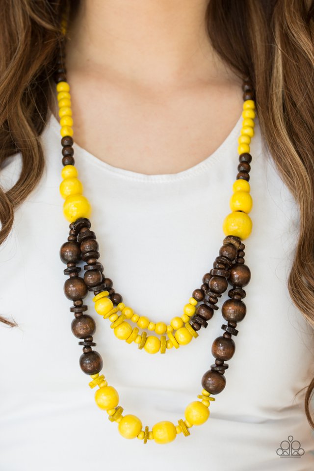 Paparazzi ♥ Rio Rainbows - Yellow ♥ Necklace