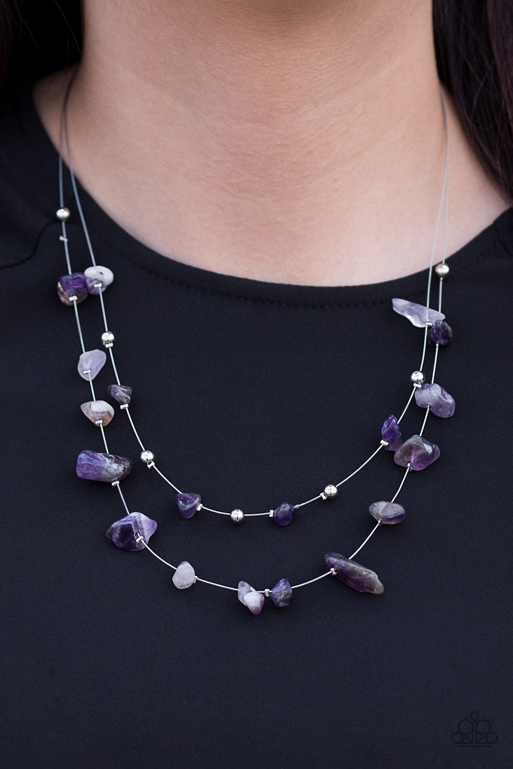 Paparazzi ♥ Pebble Posh - Purple ♥  Necklace
