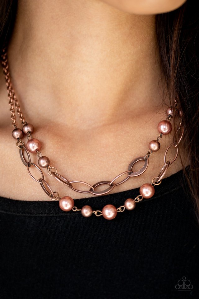 Paparazzi ♥ GLIMMER Takes All - Copper ♥ Necklace