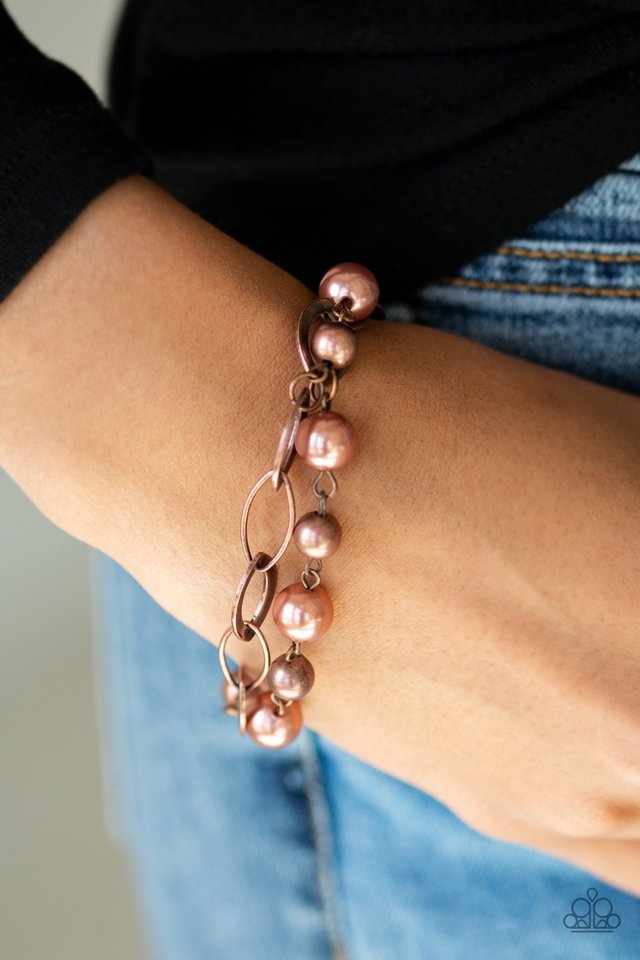 Paparazzi ♥ Winner Glimmer - Copper ♥ Bracelet