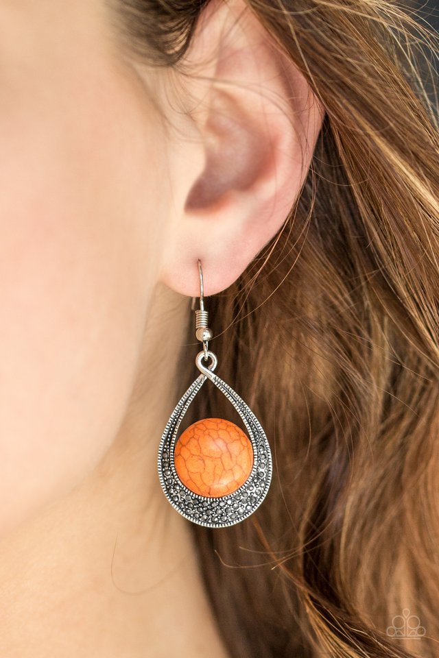 Paparazzi ♥ Richly Rio Rancho - Orange ♥ Earrings
