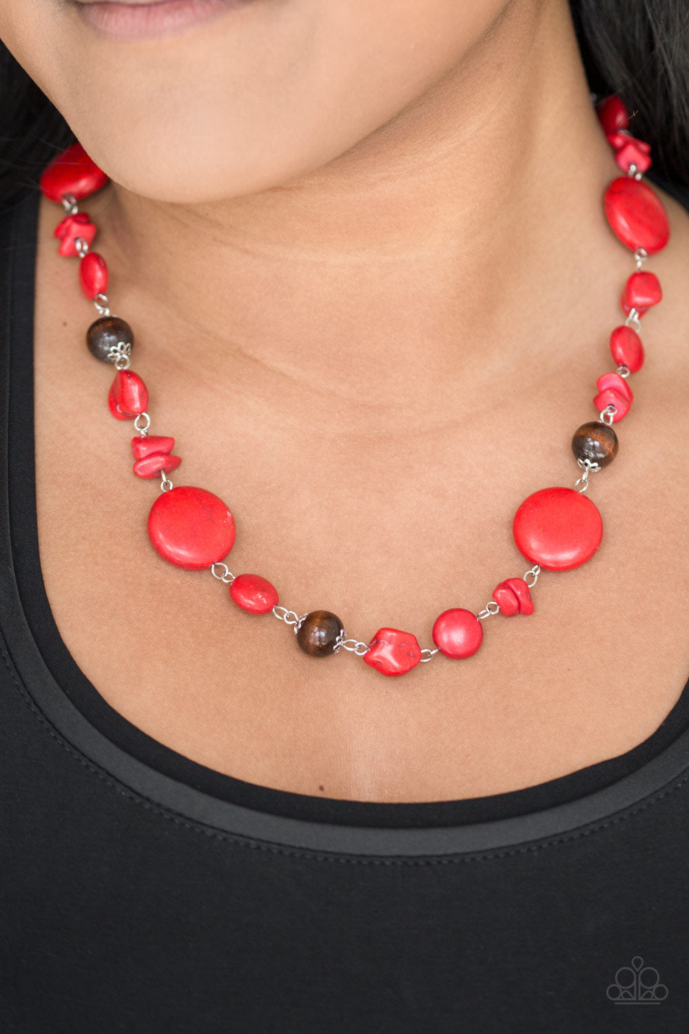 Paparazzi ♥ Canyon Collection - Red ♥  Necklace