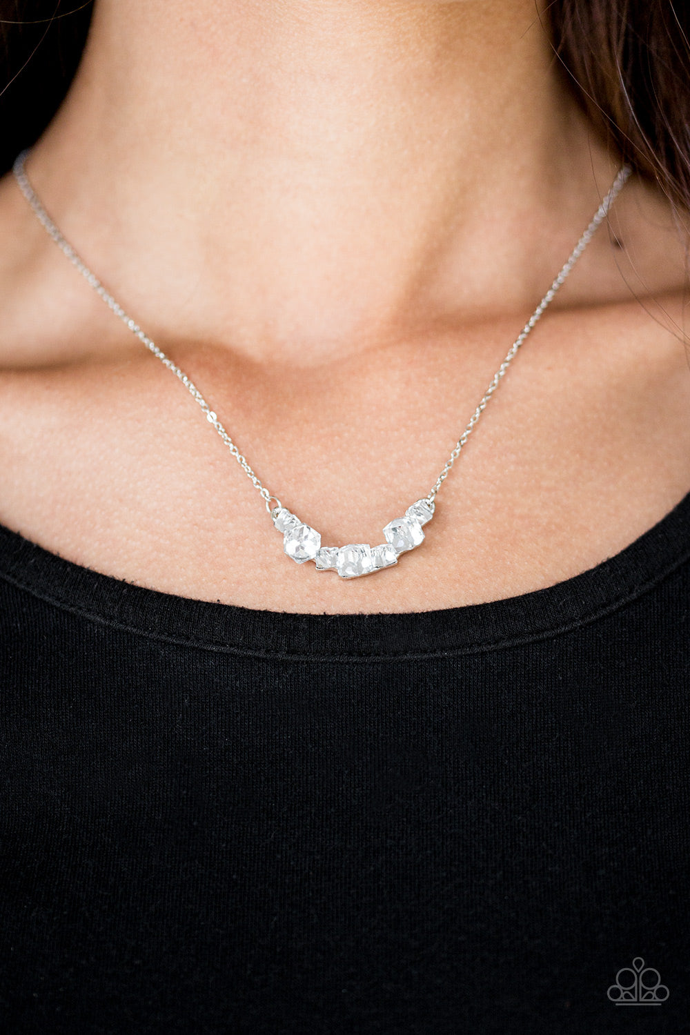 Paparazzi ♥ Loaded Dice - White ♥  Necklace