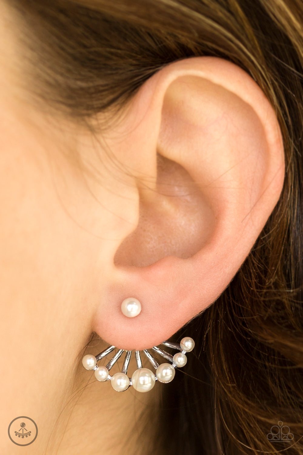 Paparazzi ♥ Big Dreams - White ♥  Post Earrings