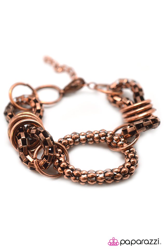 Paparazzi ♥ A Checkered Past - Copper ♥ Bracelet