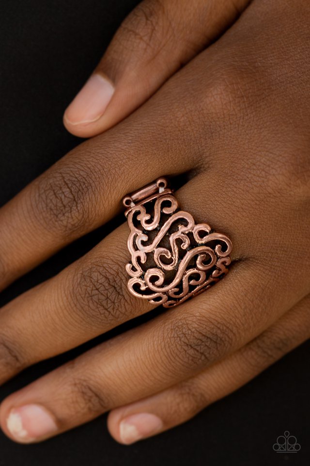 Paparazzi ♥ Dizzy Demure - Copper ♥ Ring